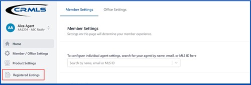 Registered Listings